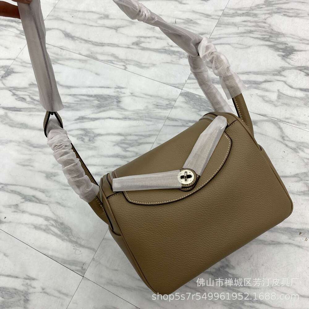 Designer Bag Cm Large Capacity Doctor Without Long Strap Lindi Soft Cow Lychee Pattern Handheld Single Shoulder Crossbody
