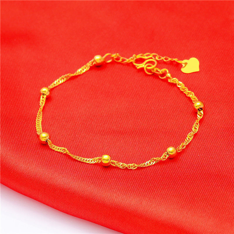 A luxurious and simple Vietnamese sand gold bracelet, a versatile and fashionable women's bracelet