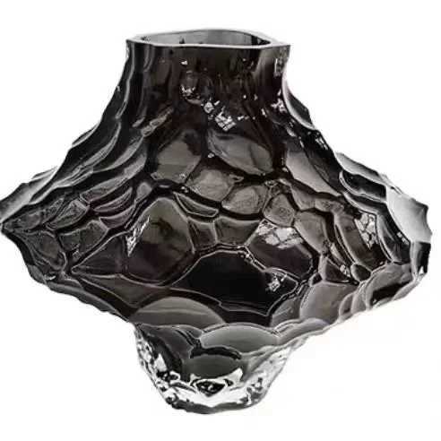 Nordic valley glass vase Denmark canyon living room transparent flower arrangement water care light luxury high-end creative art C251124