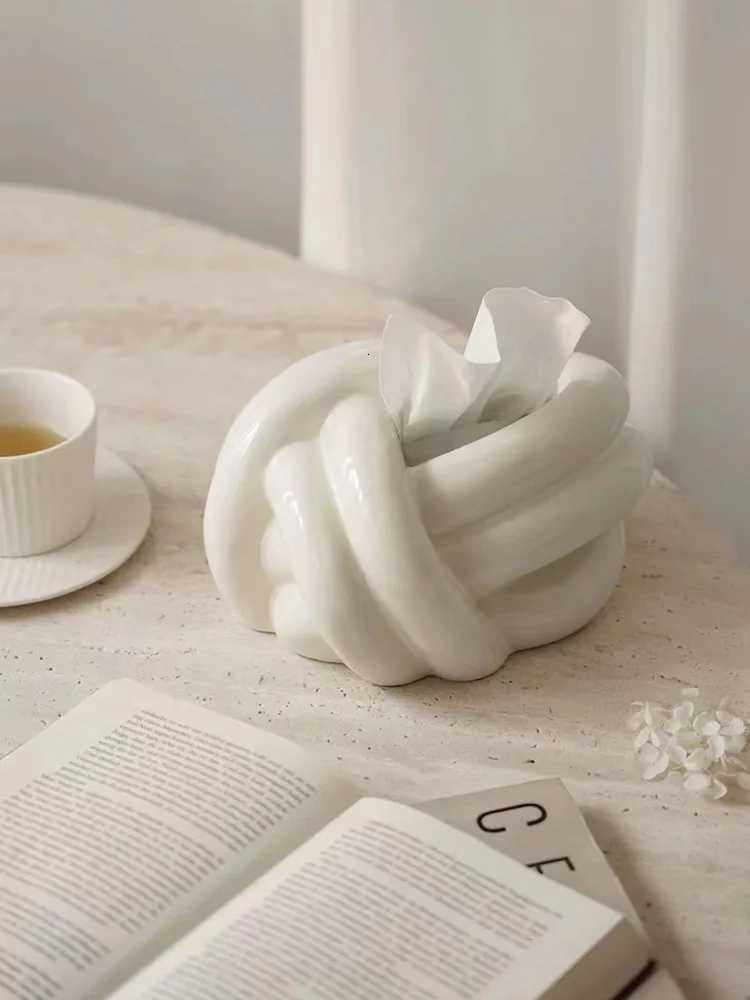 Modern Ceramic Tissue Box Cover Tissue Box Holder Ins Household Living Room Coffee Table Decorative Decorations Fast ShippingM251124