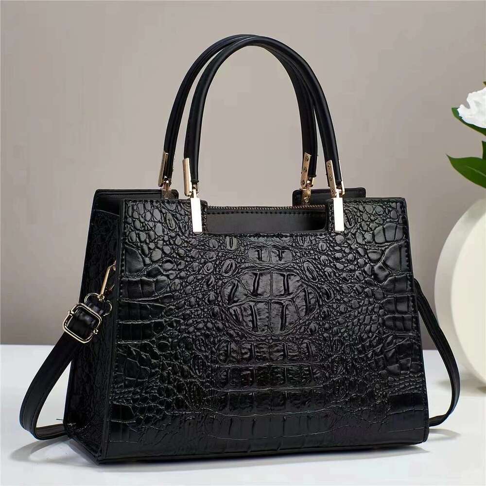 High-Grade Fashion Gradient Crocodile Print Women's Handbag, Atmospheric Texture All Matching Single Shoulder Crossbody Bag