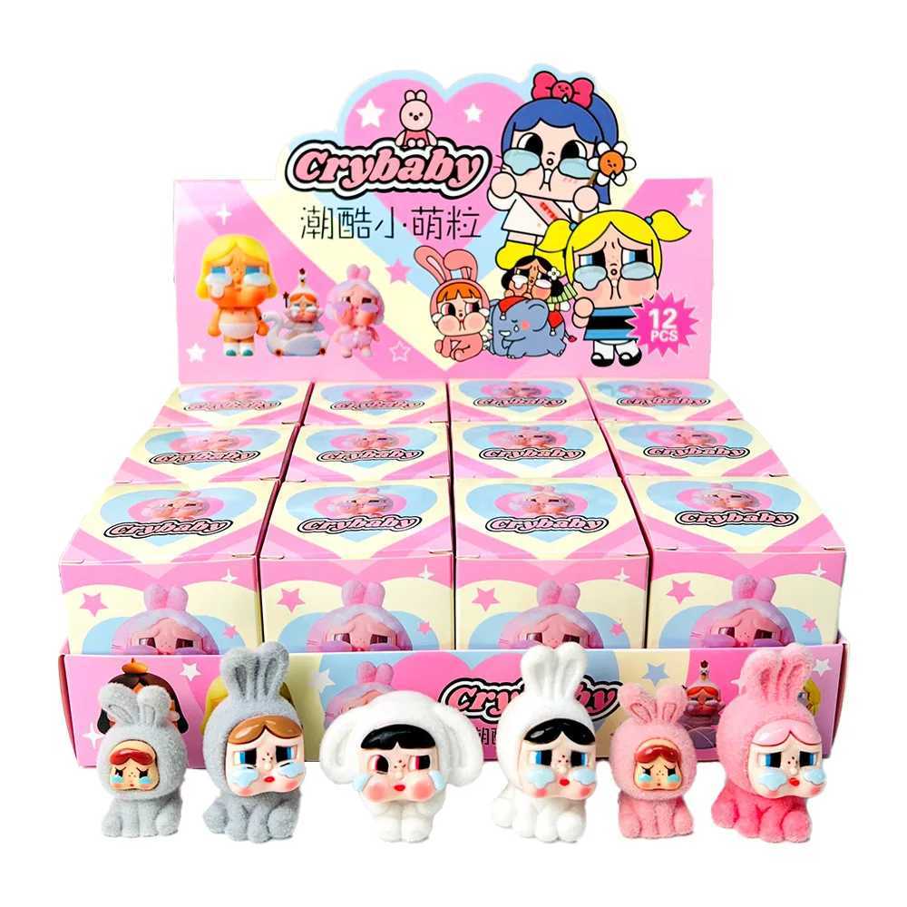 Flocking Crying Baby Blind Box Orange Little Police Officer 3D Cute Particle Doll Trendy Play Mystery Box Gift WholesaleT250424