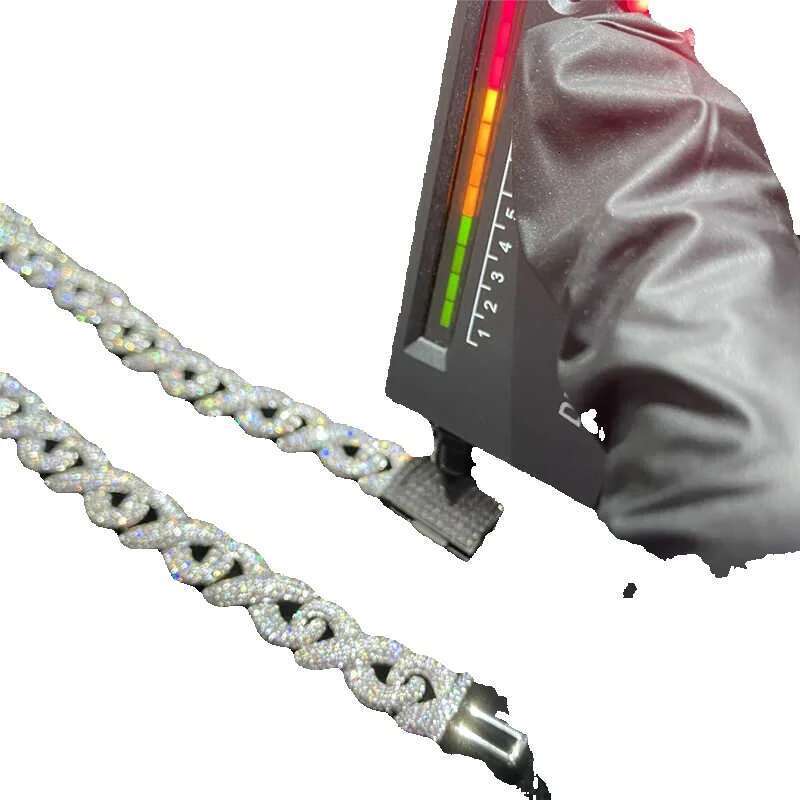 Classic Moissanite Cuban Link Chain - Hip Hop Men's Jewelry, Bling Dia Necklace