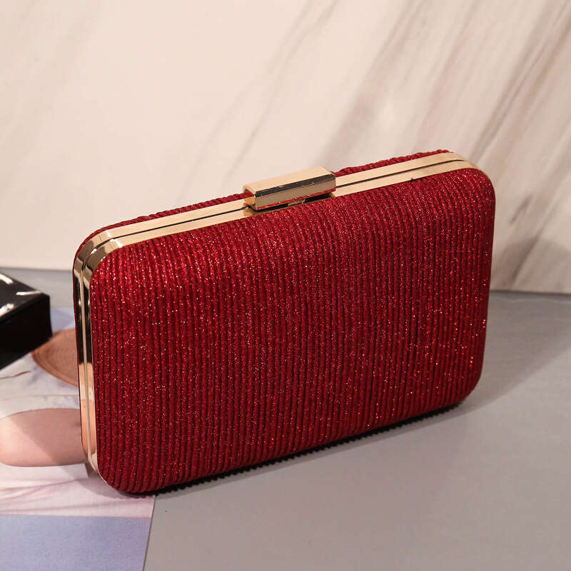Dinner Bag New Evening Party Dress Women S Bag Pleated Handbag KQ