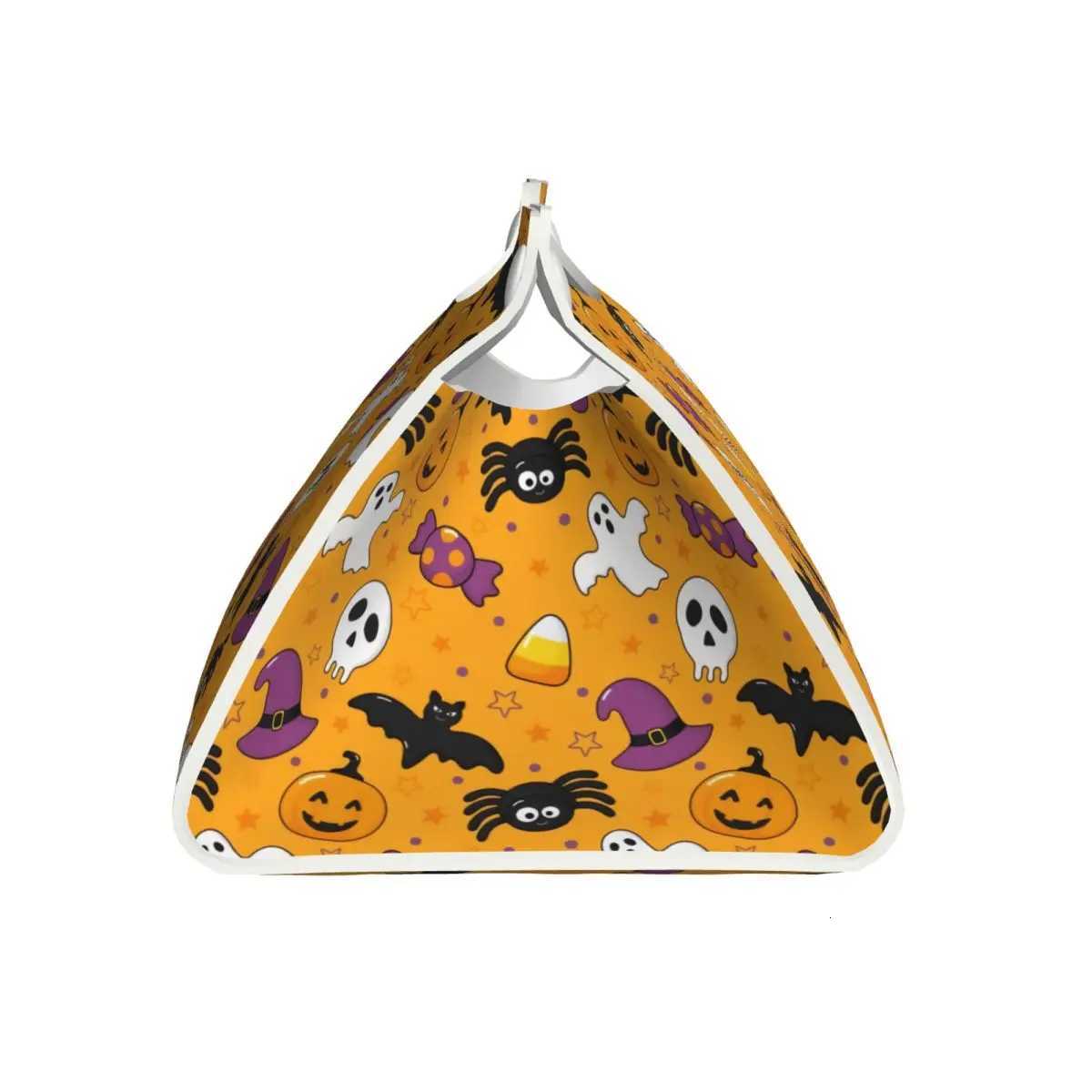 Custom Halloween Pumpkins Ghosts Bats Skulls Tissue Box Cover for Bathroom Home Rectangular PU Leather Facial Tissue Box HolderM251124