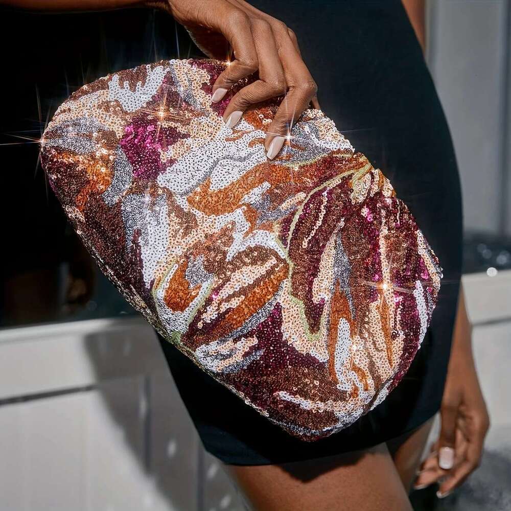 Designer Bag Exquisite Dazzling Women Rose Red Bag Random Pattern Evening Party Clutch Purses Messenger Bags