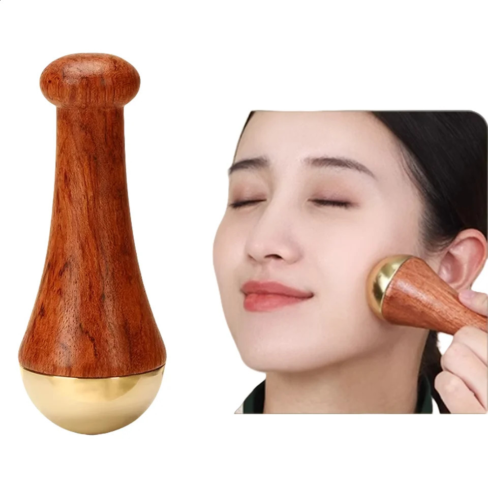 Guasha Massage Tool Face Gua Sha Face Copper Wood Scraping Stick Kansa Hammer Face and Foot Massage 250418