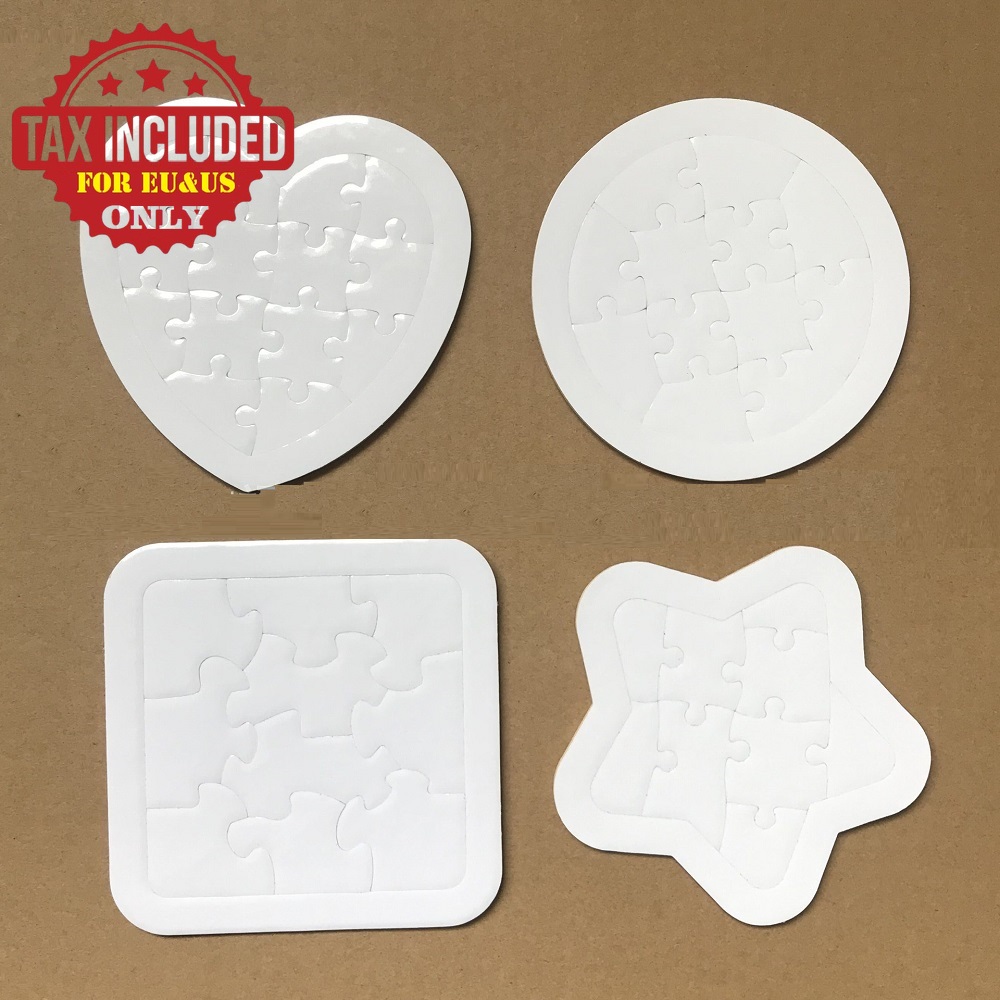 Sublimation Blanks Jigsaw Puzzles for Toddlers for Kids Ages 2 3 4 5 Preschool Educational Paper cardboard Puzzles Learning Travel Toys for Boys and G