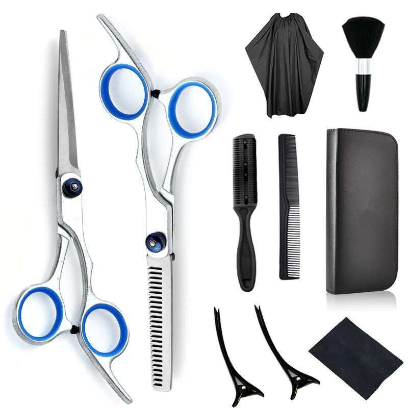 6.0Inch Household Professional Hair Trimming Thin Hairdressing Scissors,Salon Apprentice Barber Practice Scissors Set