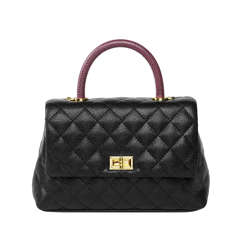 Xiaoxiangfeng Diamond Grid Caviar Handbag With High End Feel Light Luxury Bag Chain Women S Commuting Versatile Single Shoulder Crossbody Bag Tote Bag
