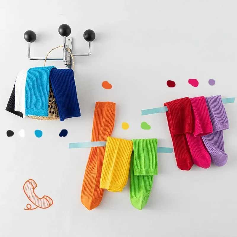 Boy Girl Mid-Calf Ribbed Striped Stockings Autumn Winter High Elasticity Knee High Long Socks for Baby Toddler Crew G251124