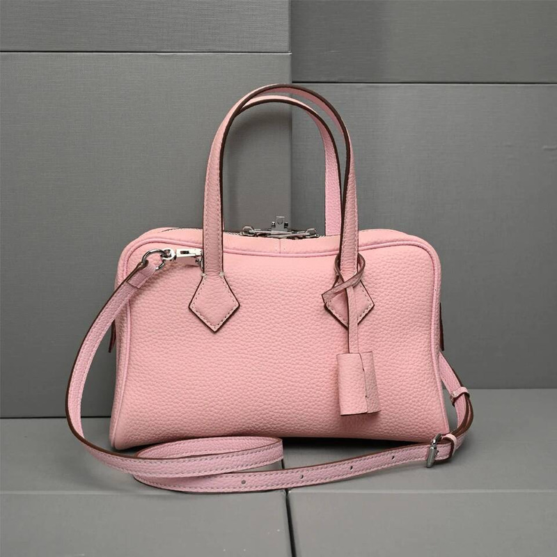 Genuine Leather Handbag 25Cm Size Bowg Women's Top Layer Cowhide Pillow Shoulder Crossbody Bag Small Bags Designer Women Bag