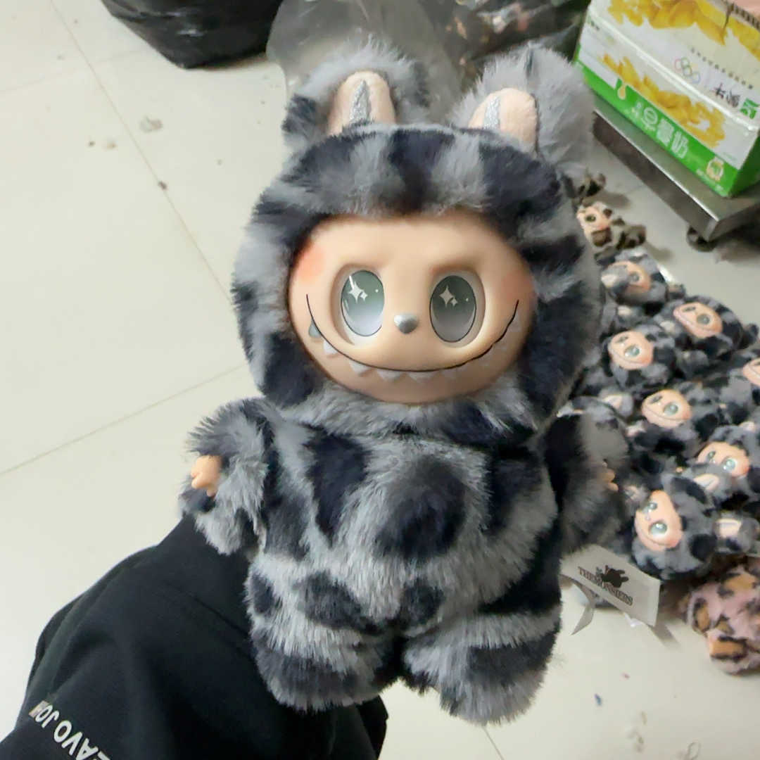 New Leopard Spot Labubu Doll High-quality Labubu Plush Toy with H251124