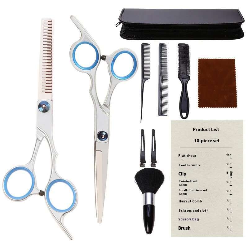 6.0 Salon Hairstylist Apprentice Flat Shears Home Use Detachable Professional Haircut Scissors Set Free shippin
