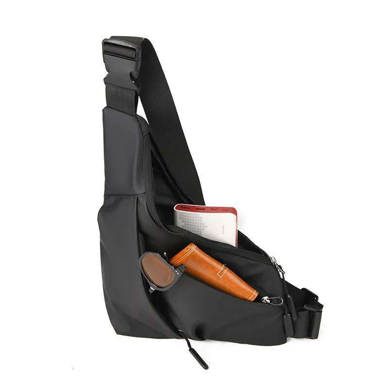 Designer Bag 2025 2025 New Anti-Theft Close Gun Triangle Leather Film Men's Left And Right Crossbody Leisure Chest Bag Luxury Bag