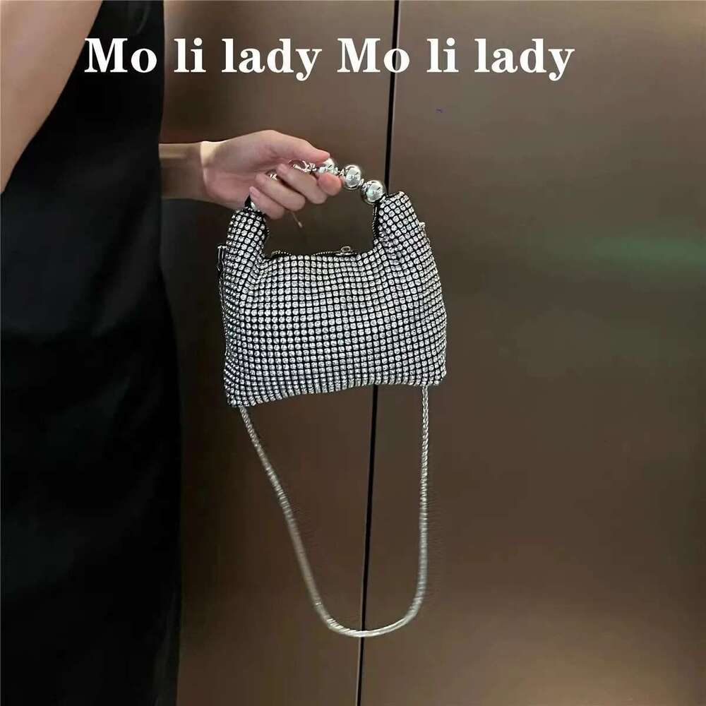 Designer Bag 2025 Designer Bag 2025 Designer Beads Beaded Women Handbag Crystal Hinestones Dia Evening Wedding Party Clutch Purse Shoulder Bag Luxury 