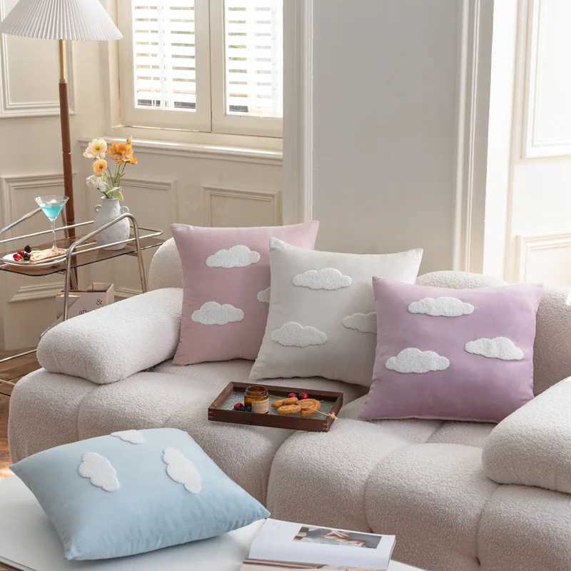 2024 new Dutch velvet towel embroidered throw pillow cushion sofa throw pillow bedside pillowcase velvet including pillow core G251124