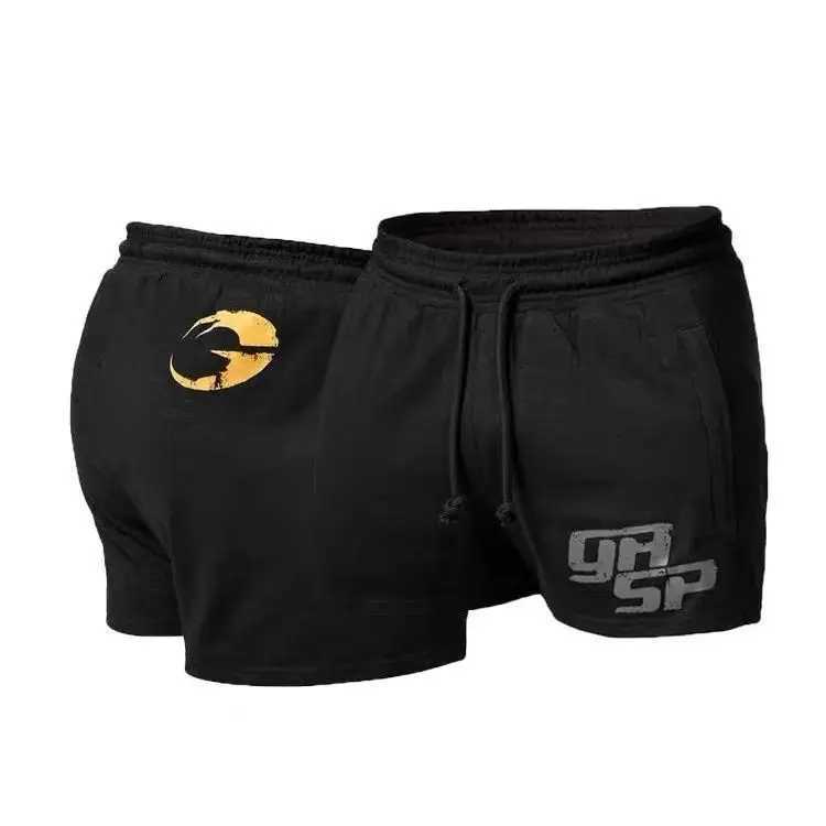 GASP three-point cotton short loop comfortable sports and fitness pants mens squat style bodybuildingT250424