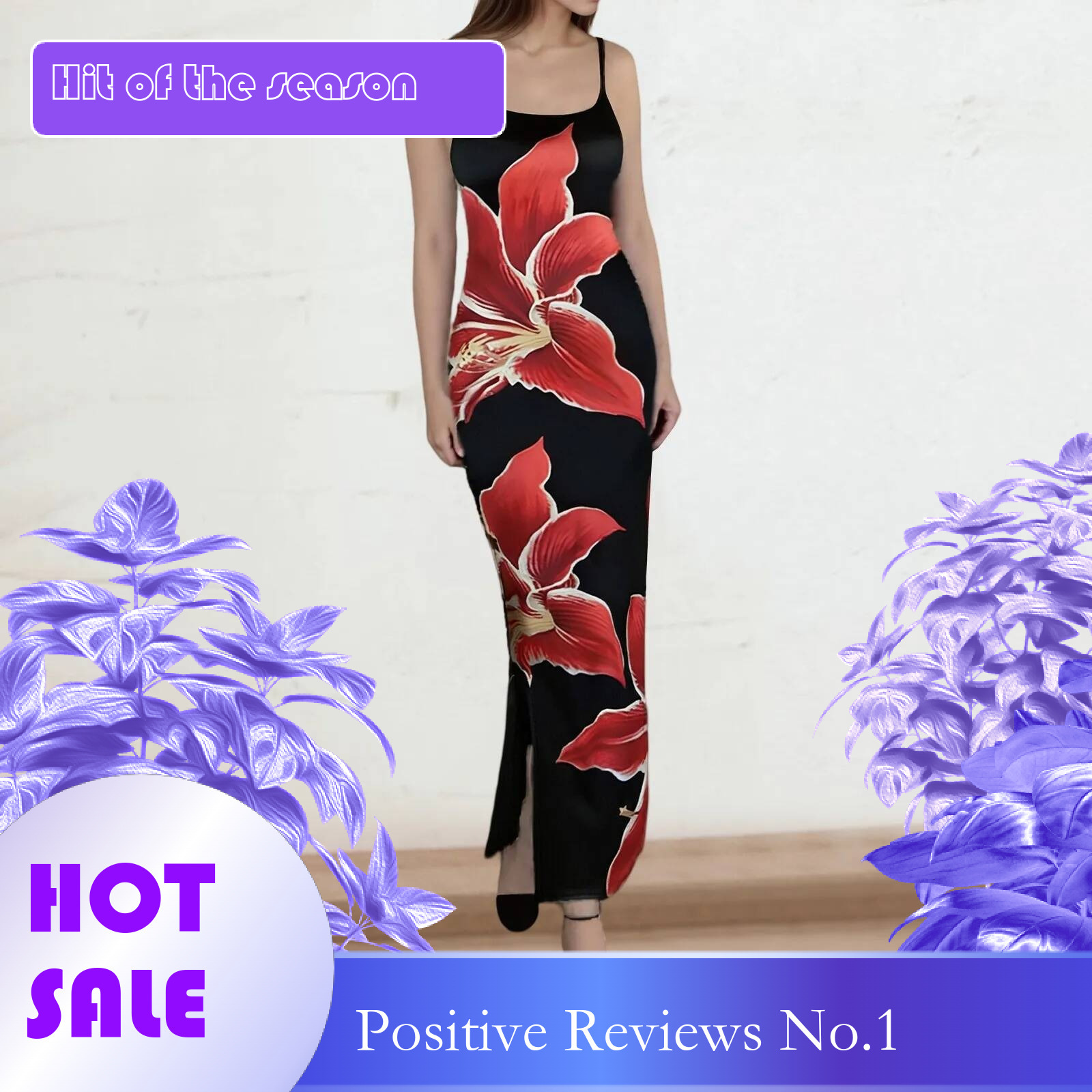 Dongdumaoyi Flower Printed Women Slip Dress Sleeveless Backless Hip Wrap Split Female Long Dresses Summer New Fashion Sexy Lady Robe