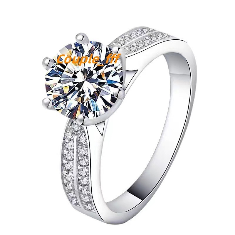 Luxury Ring Moissanite Engagement Ring Wedding Promise Solitaire Rings for Women
