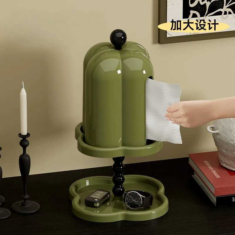 French retro tissue box in the ancient style of advanced sense of box creative living room light luxury pumping paper boxM251124