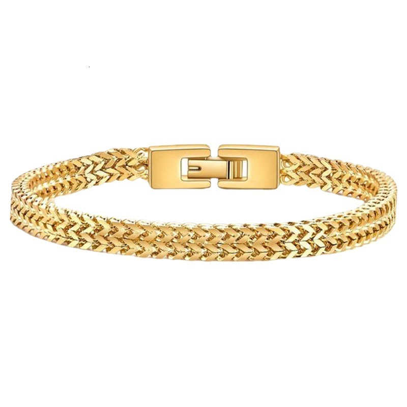 Top Source Trendy RapCap Stainless Keel Snake Chain Men's Fashion Personalized Titanium Steel Bracelet