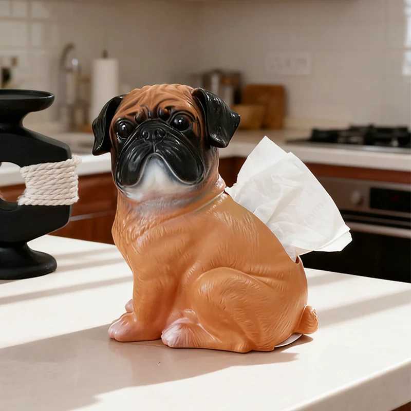 Miniso Cute Poodle Tissue Box Home Living Room Decoration Tissue Box Kitchen and Bathroom Storage SuppliesM251124