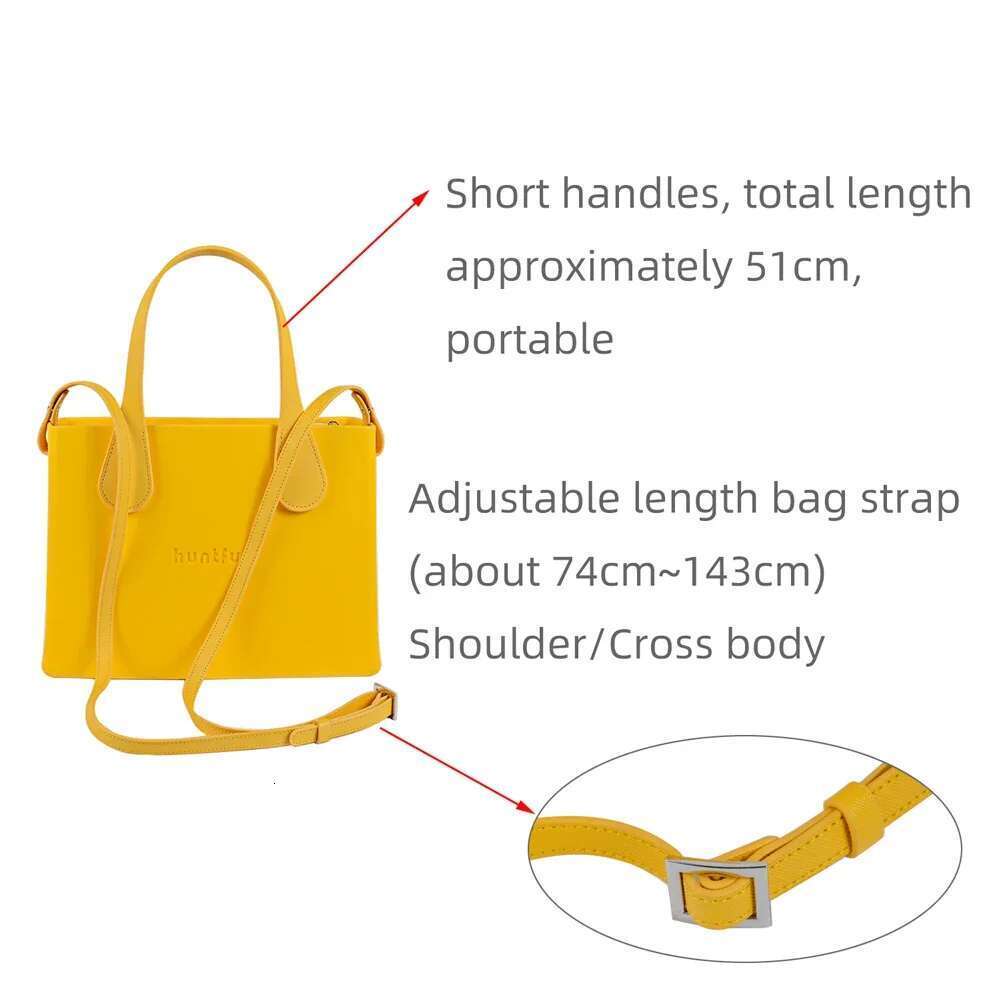 New Casual Obag Style Large Capacity Women Silicon Shoulder Bag Handbag Crossbody Commuter Bag Beach Small Square