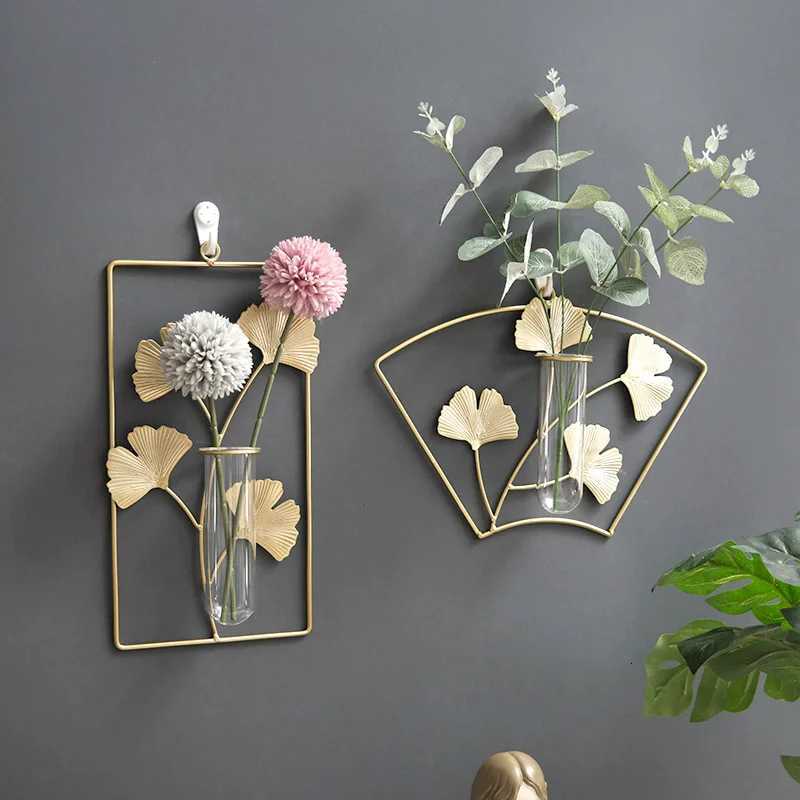 Iron Wall Mounted Vase Dried Flower Hydroponics Living Room Wall Decoration Luxury Water Flower Creative Home Wall Decoration C251124