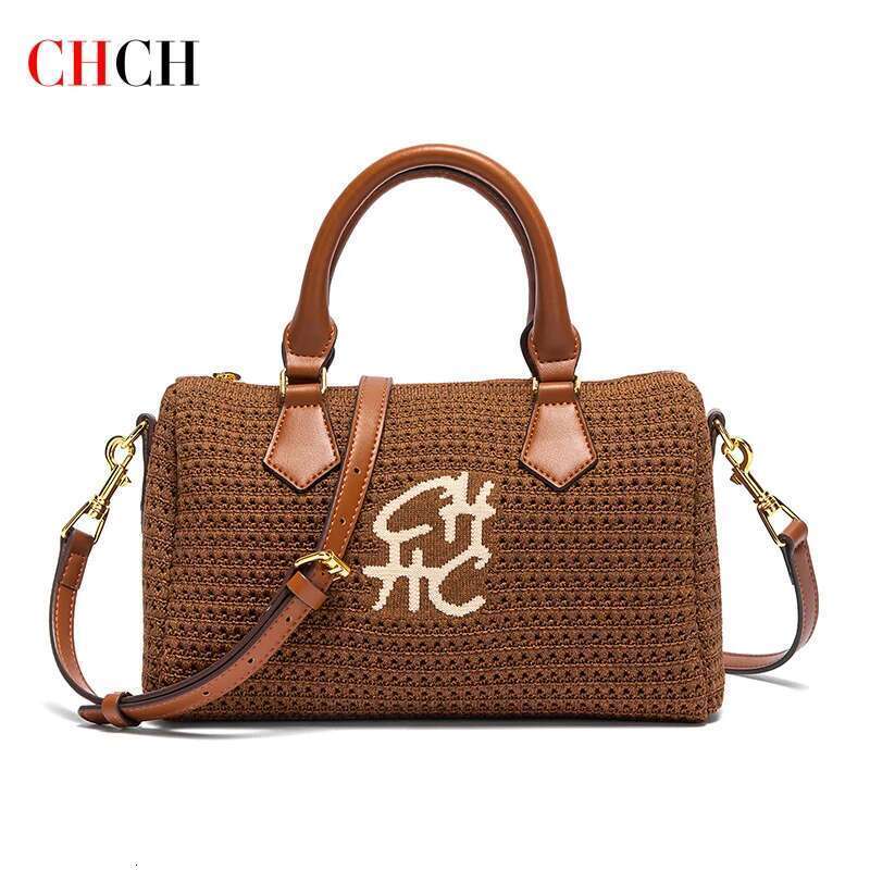 CHCH Women's Shoulder 2025 Summer New Fabric Handbag Travel Vacation Beach Bag Wallet