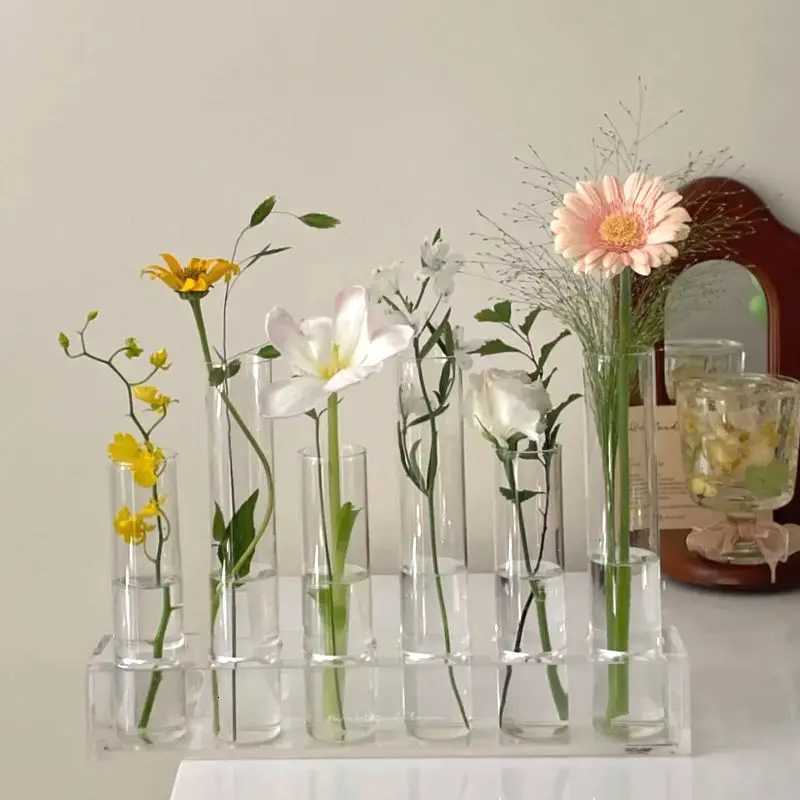 Test Tube Vase Small Ornament Glass Flower Rack Light Luxury High-end Flower Hydroponic Flower Arrangement Test Tube Vase C251124