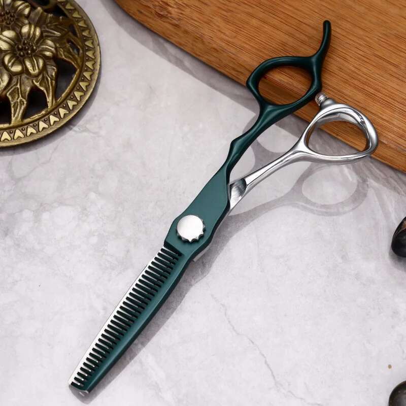 6.0 Inch Japan440C Barber Shop Hairstylist Professional Hairdressing Tools Straight Thinning barber special hair scissors Set