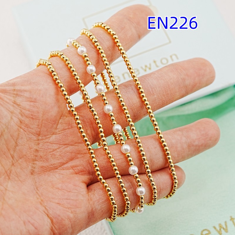 Enewton Gold Jewelry Multi Layer Nature Pearl Bracelet Designer For Women Birthday Christmas Gift EN226