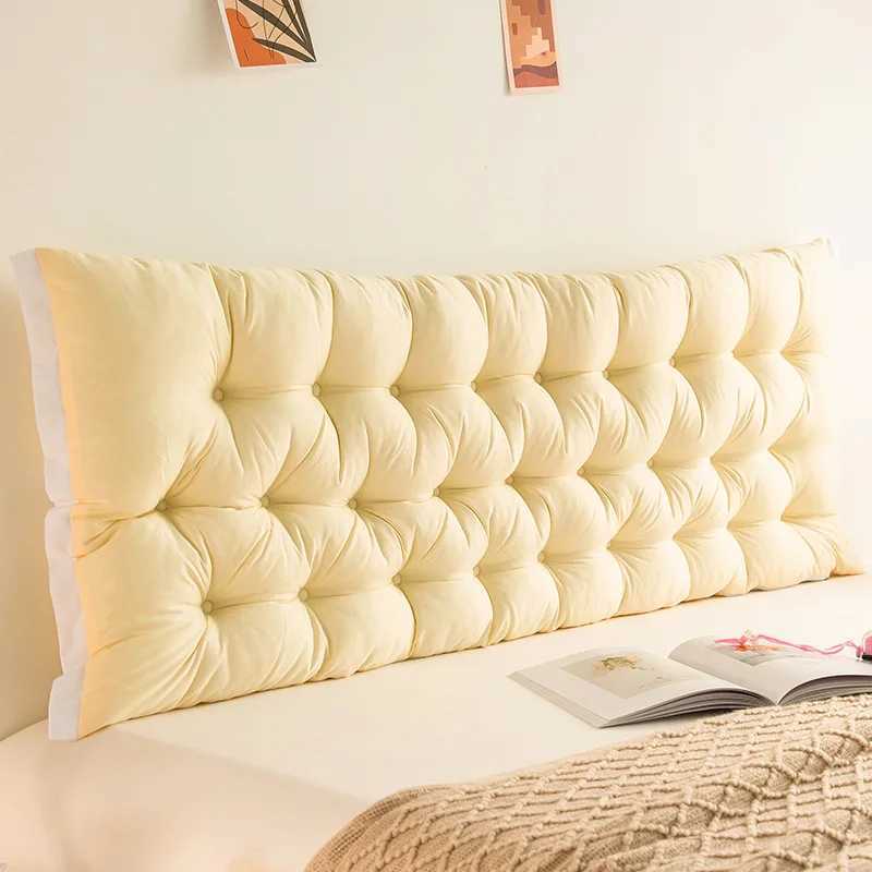 Solid Color Plush Cushion Soft Lace Headboard Neck Stuffed Pillow Body Bedside Back Bed Cushion Large Backrest Support Bolster G251124