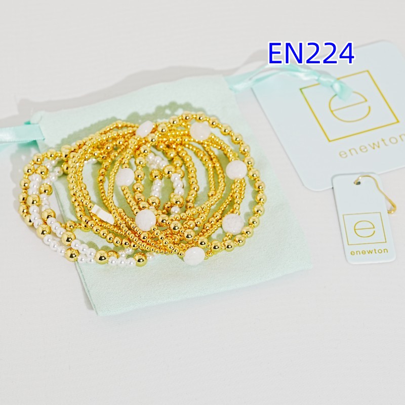 1:1 E-Newton Gold Jewelry Multi Layer Beaded Bracelet Designer For Women Birthday Christmas Gift EN224