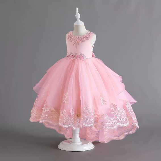 Girl's Dresses Children's wedding dress, trailing wedding dress, princess dress, female flower girl, piano performance dress Q250424