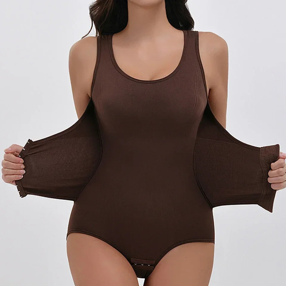 2025 Bodysuit Shapewear with Zipper Belt Women Tummy Control Fajas Body Shaper Waist Trainer Slimming Cincher Corset Tops 251118