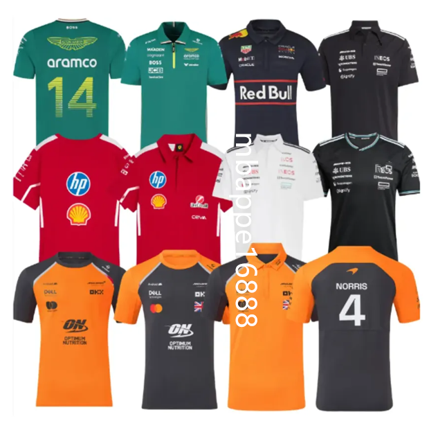 25 26 Formula 1 F1 Racing Mclaren Aston Martin Sets Carlos Sainz Charles Leclerc Set Up t-shirt Casual Breathable POLO Summer Car Logo Motorsport Team Jersey Shirts