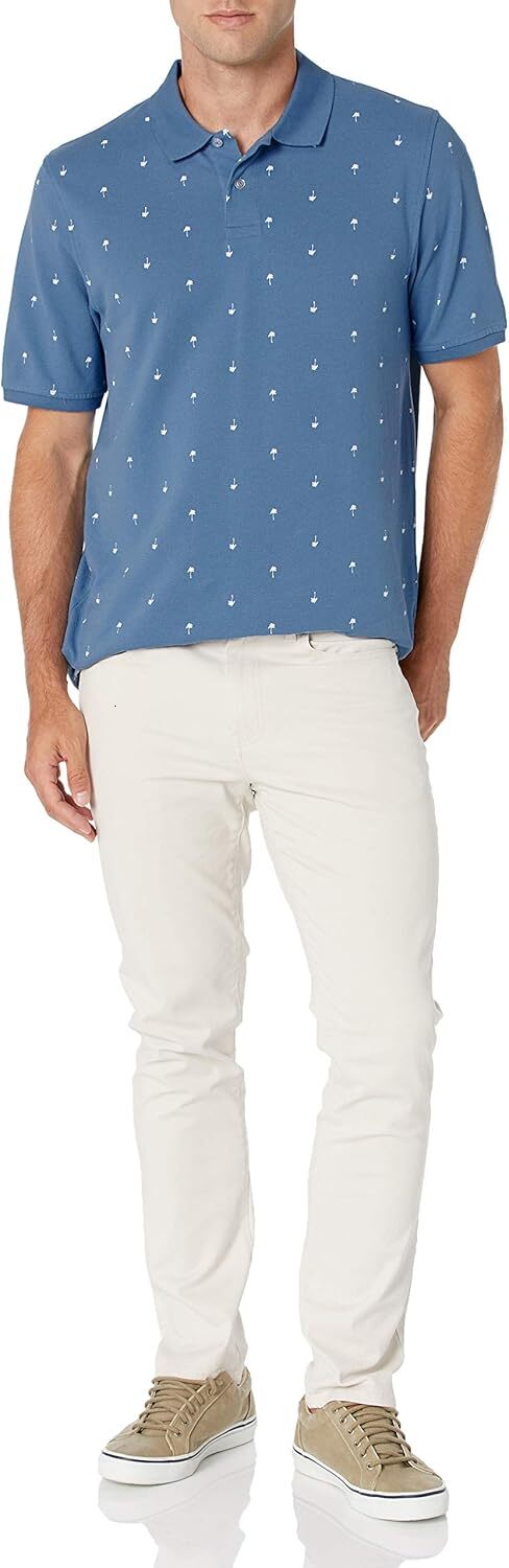 Mens Polo shirt Men's Regular-Fit Polo Shirt Polos shirts tshirt Casual tops summer clothes Short sleeve Fashion print