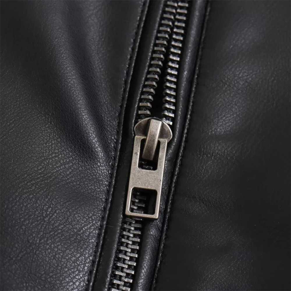 autumn new womens European and American style high-end feeling slimming faux leather pilot jacket short jacket J251124