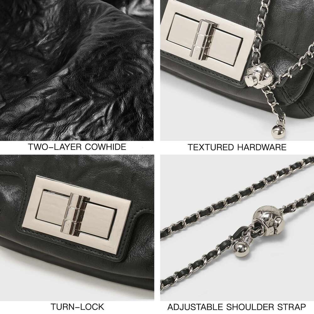 ITAMOOD Top Layer Cowhide Chain Original Designer Highend Underarm Shoulder Crossbody Fashion Female Replica Bag