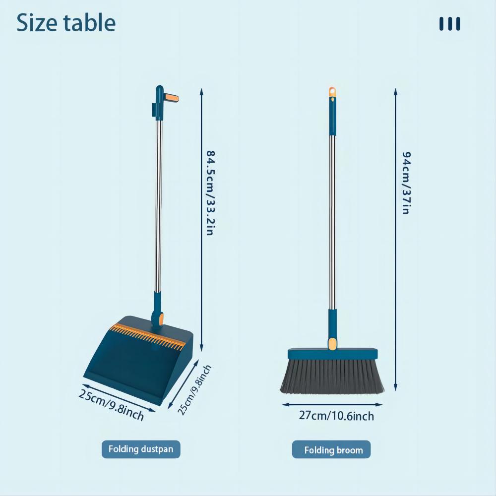 Broom set Household broom broom Dustpan set Brush head sweeping Individual sweep broom Foldable garbage shovel broom