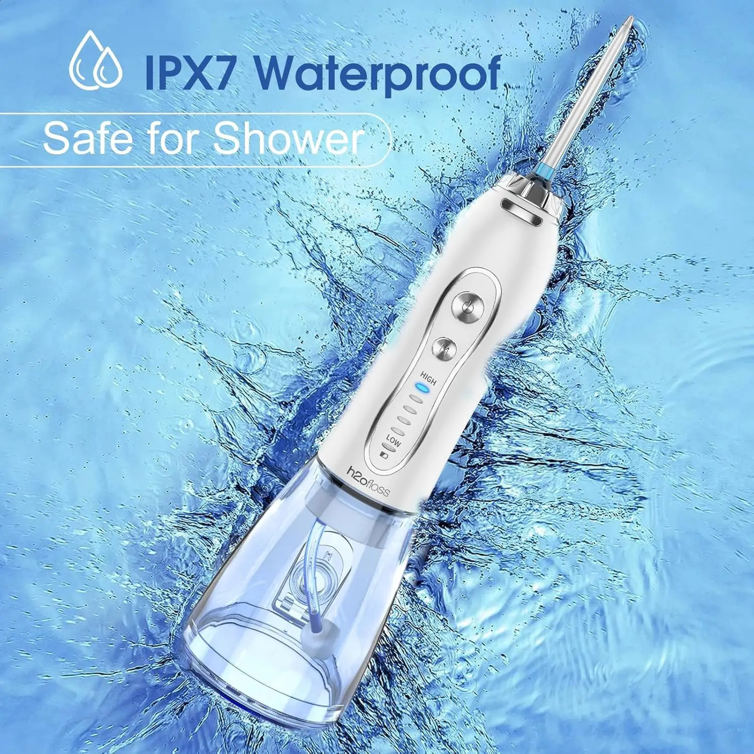 H2ofloss dental oral irrigator portable water used for charging brackets home and travel 5mode waterproof 250418