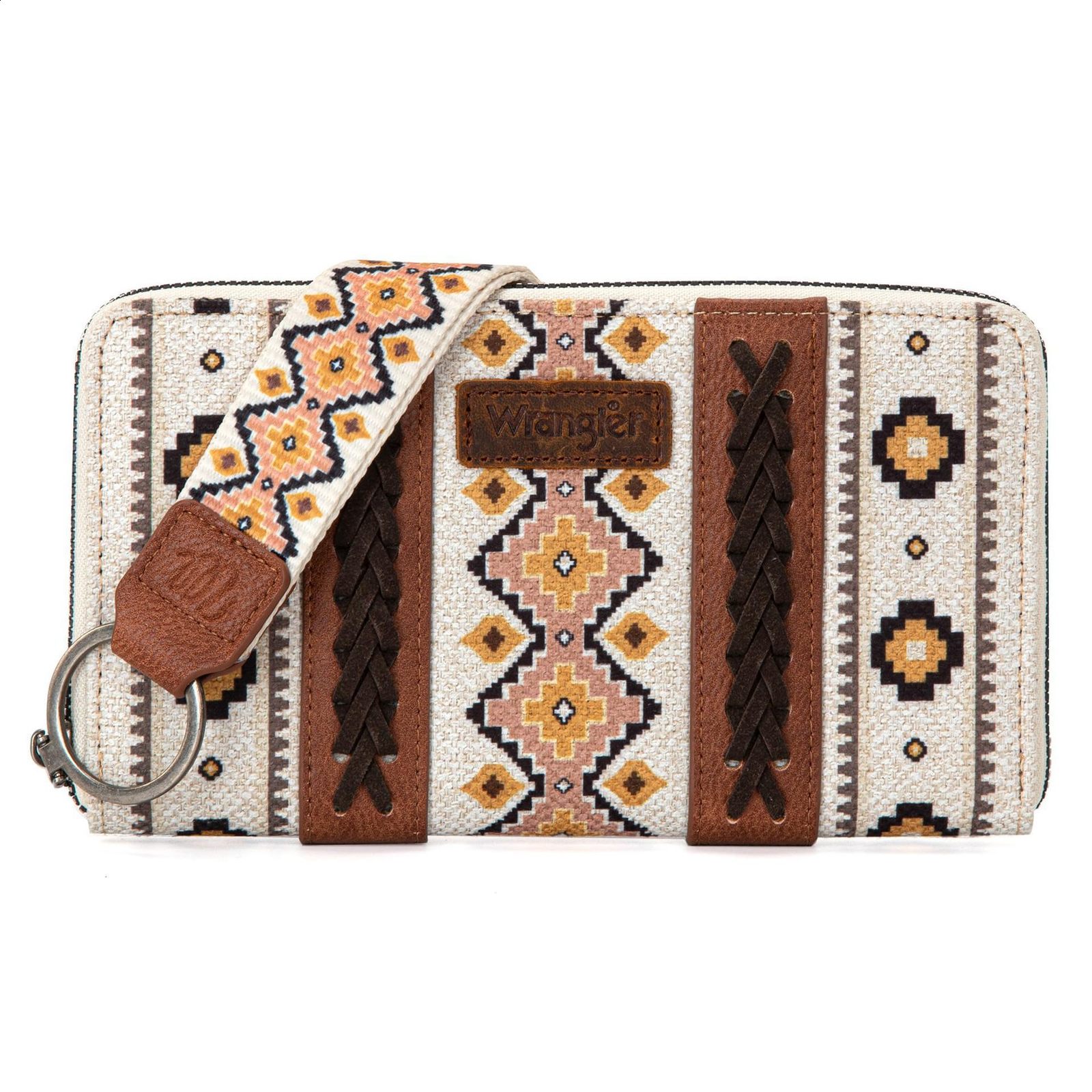 Women's Long Wallets Wristlet Clutch Wallet Vintage Bohemian Style Credit Card Holder With Zipper Coin Pocket Mobile Phone Purse R250424