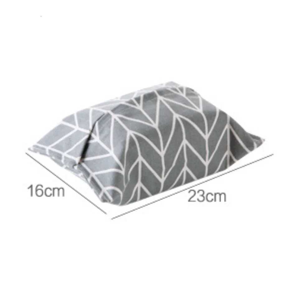 Nordic Style Fabric Car Paper Bag Tissue Box Fashion Paper Boxcotton And Linen Tissue Bag Retro Style Tissue Cover For HomeM251124