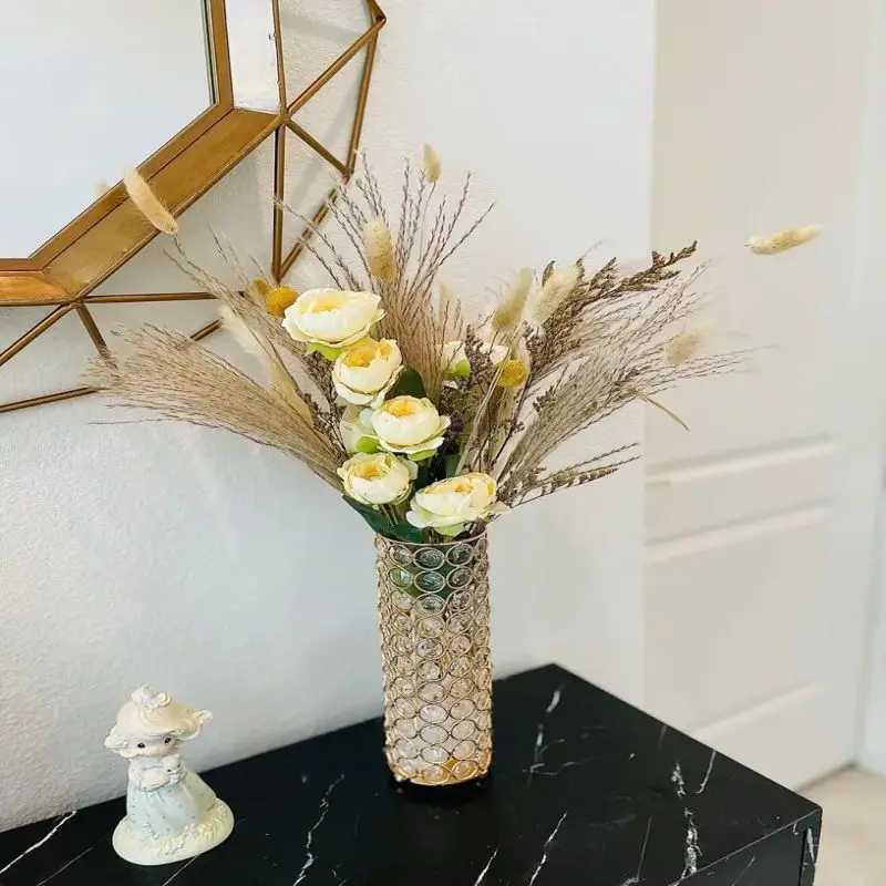 Crystal Glass Flower Vase For Wedding Centerpieces Luxury Plant Pot Living Room Home Hotel Dining Table Decor C251124