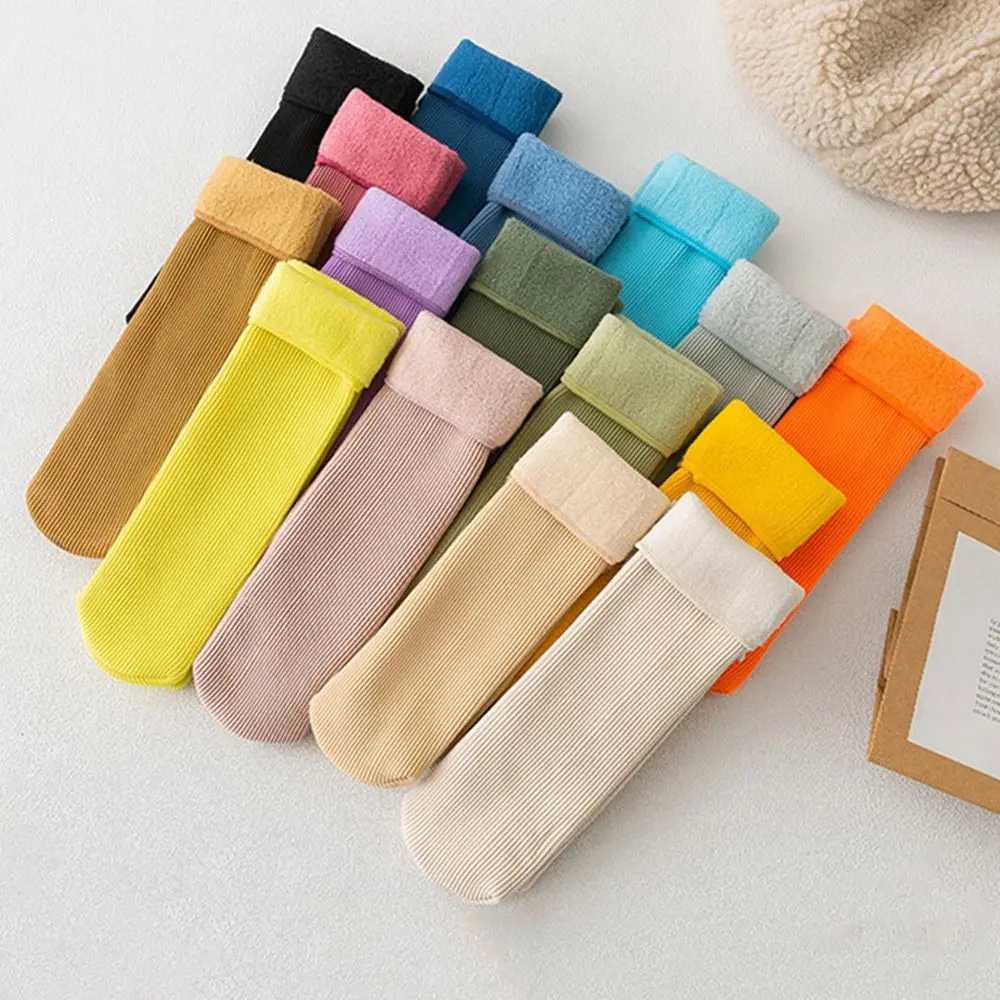 2 Pairs Children Winter Wamer Socks Velvet Thicken Seamless Home Floor Socks Snow Thermal Warm Socks for Boys Girls G251124