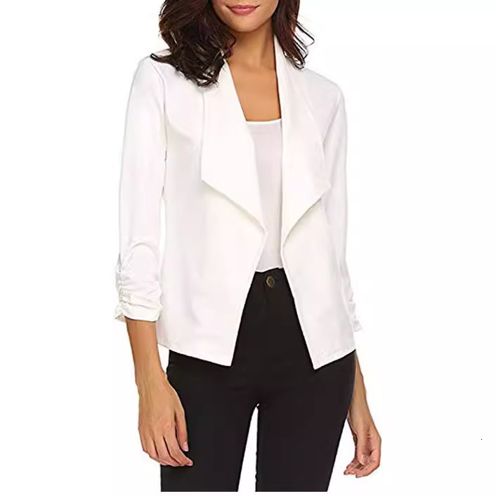 2020 solid color long sleeve simple thin womens Blazer