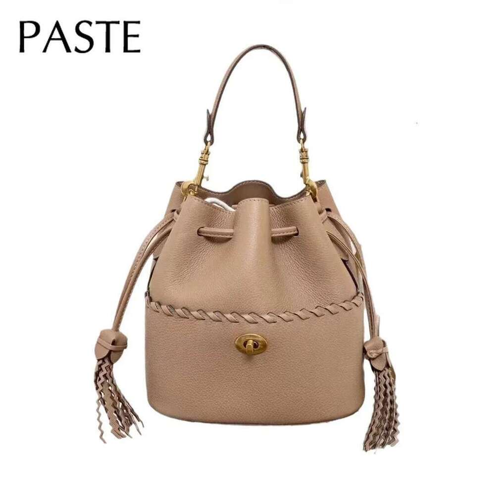 Designer Bag New Classic String Close Fortune Lucky Tassel Design Blue Color 100% Togo Cowhide Leather Women Shoulder Bag Handbag
