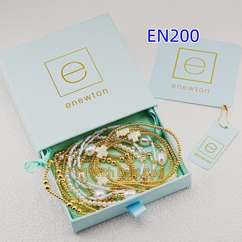 1:1 E-Newton Naure Pearl Beaded Multi Layer Bracelet Jewelry Bijoux de Luxe Birthday Christmas Gift EN200